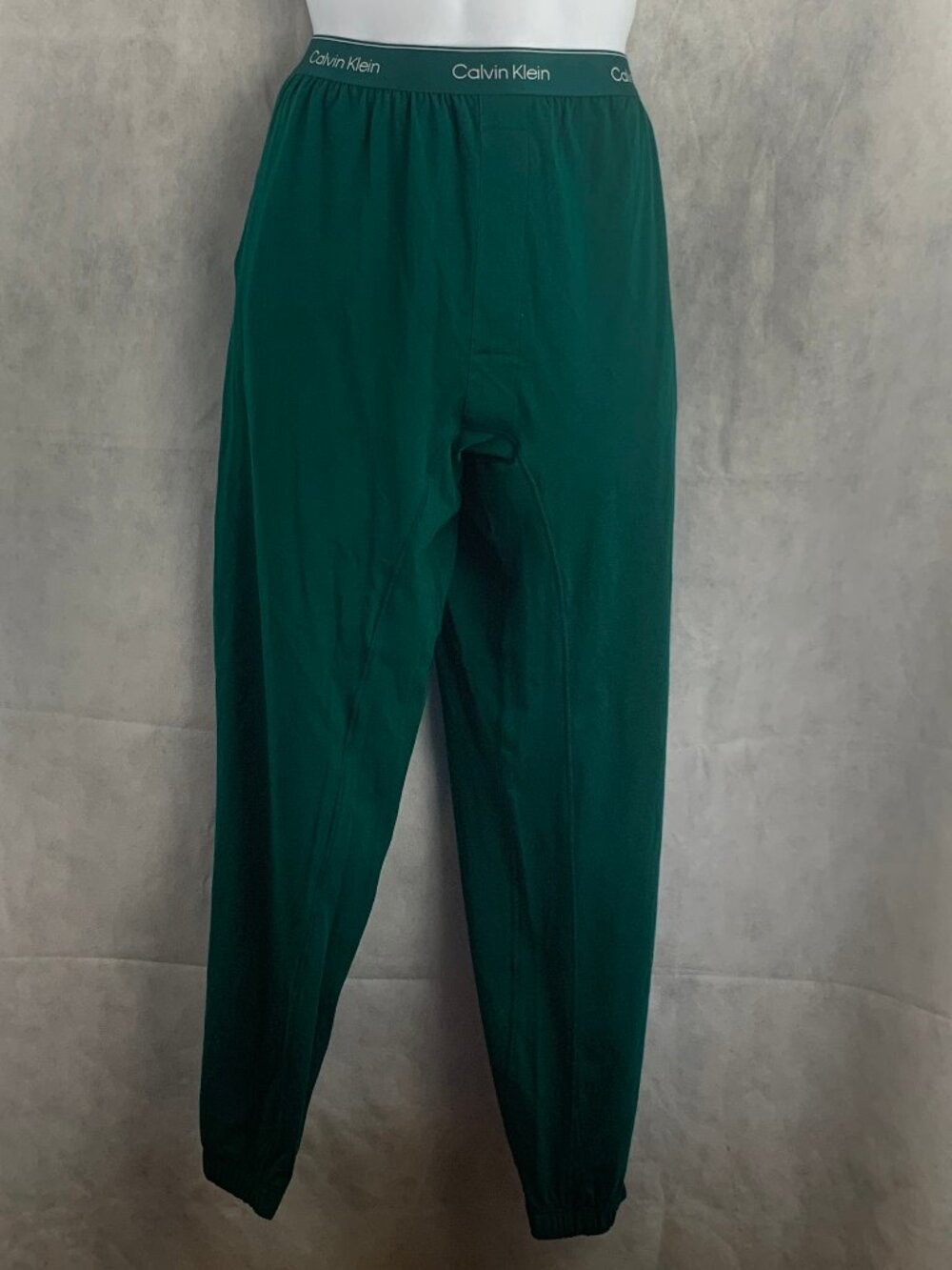 Calvin Klein Men's 95% Cotton Lounge Pajama Jogger Pants, Solid Green, Medium